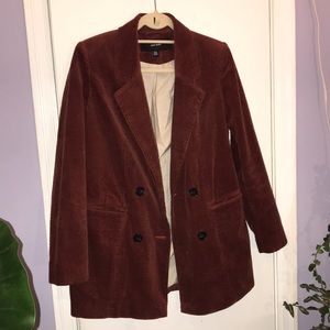 Double breasted cord jacket